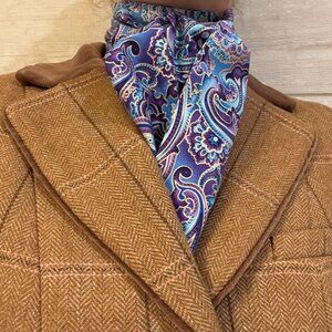 Classic Equestrian Shaped Hunter Stock Tie Paisley